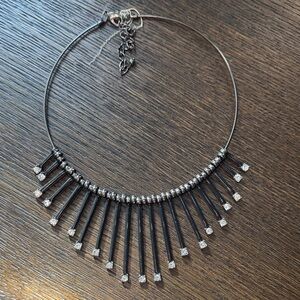 Gunmetal statement necklace